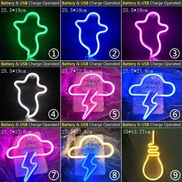 High Quality Wholesale LED Neon Night Light Sign Wall Art Sign Night Lamp Xmas Birthday Gift Wedding Party Wall Hanging Neon Lamp Home Decor