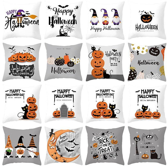 Holiday Pillowcase Pumpkin Cushion Cover Creative Decorative Sofa Party Home Car Pillow Cover Print Pillowcase Fall Decorative Pillows Cotton Linen Material Decoration