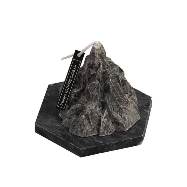 Home Decorative Aromatic Candles Scented Candles 3D Iceberg Shape Room Fragrance Candles Strong Fragrance Scent Stress Relief Gift for Women on Birthday Anniversary Aromatherapy Home Decoration