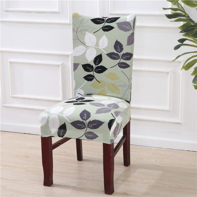 Housmife Printed Stretch Chair Cover Big Elastic Seat Chair Covers Slipcovers Restaurant Banquet Home Dining Party Decoration Stretch Spandex Removable Washable Anti-dust Seat Slipcover  Protector for Hotel Office Ceremony Banquet