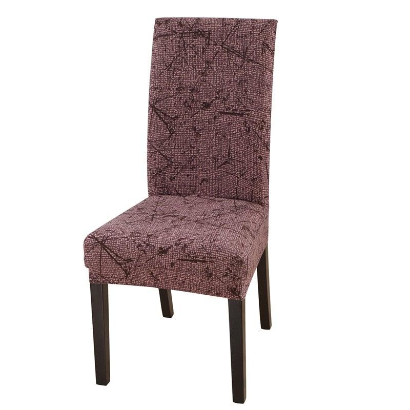 Housmife Printed Stretch Chair Cover Big Elastic Seat Chair Covers Slipcovers Restaurant Banquet Home Dining Party Decoration Stretch Spandex Removable Washable Anti-dust Seat Slipcover  Protector for Hotel Office Ceremony Banquet