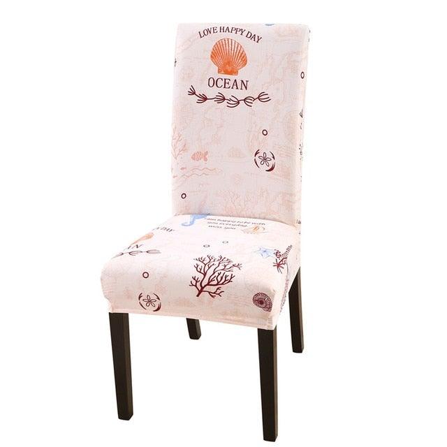 Housmife Printed Stretch Chair Cover Big Elastic Seat Chair Covers Slipcovers Restaurant Banquet Home Dining Party Decoration Stretch Spandex Removable Washable Anti-dust Seat Slipcover  Protector for Hotel Office Ceremony Banquet