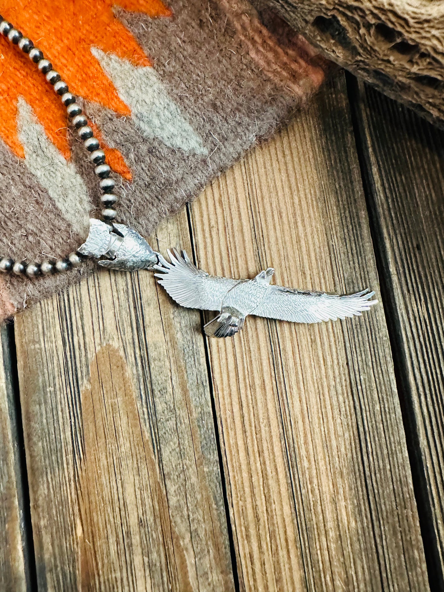 Handcrafted Sterling Silver Eagle Pendant