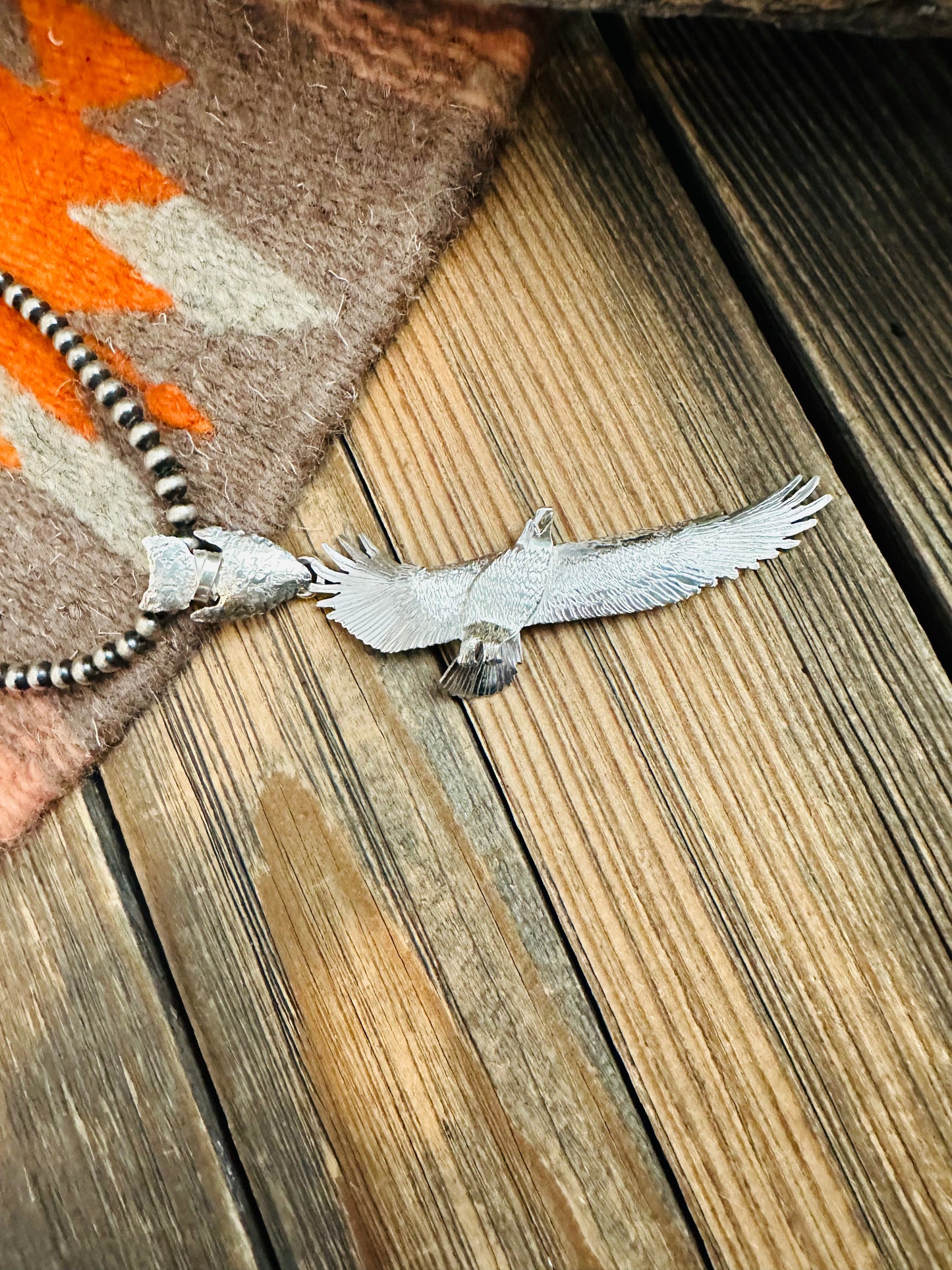 Handcrafted Sterling Silver Eagle Pendant