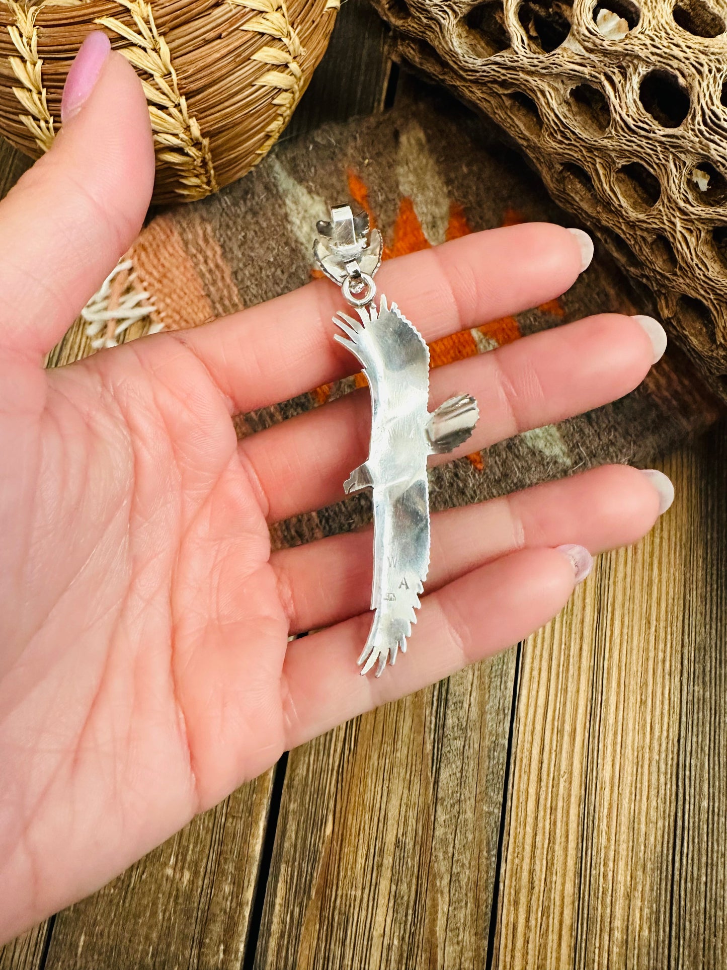 Handcrafted Sterling Silver Eagle Pendant