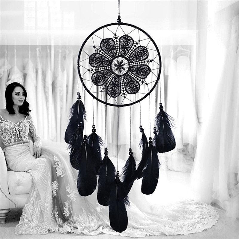 Indian Style Dreamcatcher Handmade Wind Chimes Hanging Pendant Dream Catcher For Bedroom Home Wall Art Hangings Decorations Feather Flowers Dream Catchers For Girls Kids Nursery Bedroom Wall Decor Festival Gift