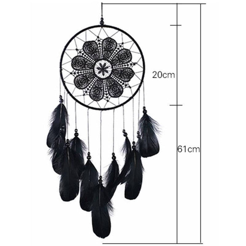Indian Style Dreamcatcher Handmade Wind Chimes Hanging Pendant Dream Catcher For Bedroom Home Wall Art Hangings Decorations Feather Flowers Dream Catchers For Girls Kids Nursery Bedroom Wall Decor Festival Gift