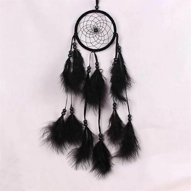 Indian Style Dreamcatcher Handmade Wind Chimes Hanging Pendant Dream Catcher For Bedroom Home Wall Art Hangings Decorations Feather Flowers Dream Catchers For Girls Kids Nursery Bedroom Wall Decor Festival Gift