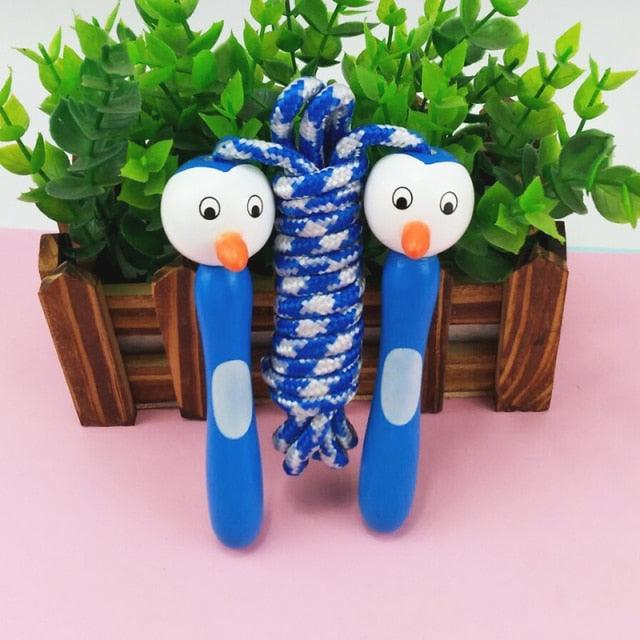 Kids Jump Rope With Wood Handle Children Skipping Ropes Gym Fitness Equipment Jump Ropes For Girls Boys Skipping Rope For Kids With Wooden Handle Cotton Braided Outdoor Fun Activity For Exercise Fitness