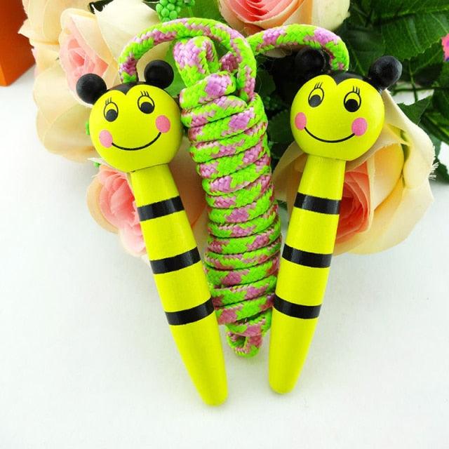 Kids Jump Rope With Wood Handle Children Skipping Ropes Gym Fitness Equipment Jump Ropes For Girls Boys Skipping Rope For Kids With Wooden Handle Cotton Braided Outdoor Fun Activity For Exercise Fitness