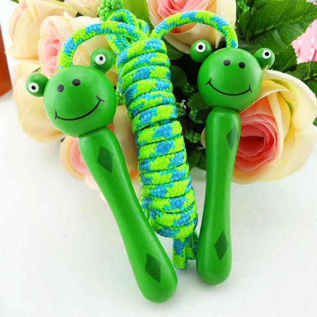 Kids Jump Rope With Wood Handle Children Skipping Ropes Gym Fitness Equipment Jump Ropes For Girls Boys Skipping Rope For Kids With Wooden Handle Cotton Braided Outdoor Fun Activity For Exercise Fitness