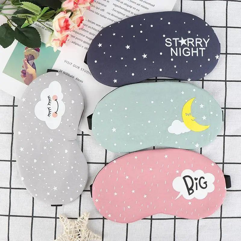 Kids Sleeping Aid Colorful Blindfold Comfortable Sleeping Mask Creative Funny Eye Patch Travel Sleep Mask Cute Cartoon Design Eye Cover