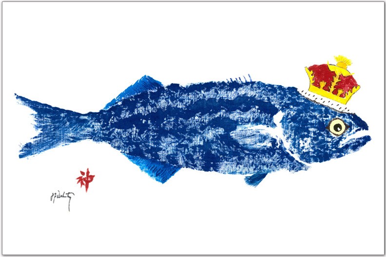 King Fish with Crown Placemat | Ocean-Inspired