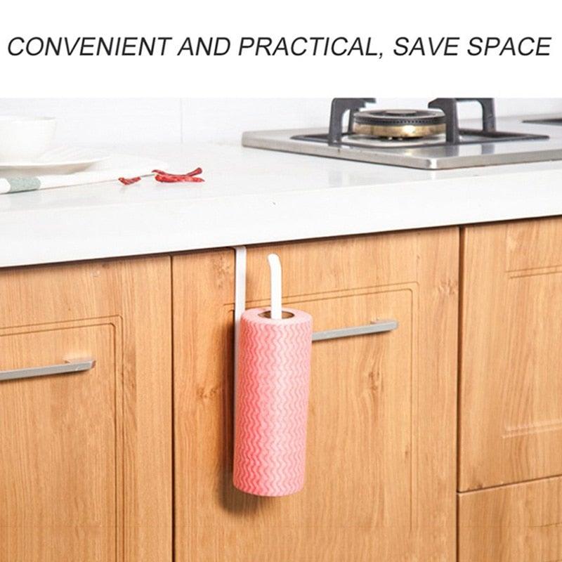 Kitchen Bathroom Toilet Paper Holder Tissue Storage Organizers Rack Roll Paper Holder Hanging Towel Holder Home Durable Roll Paper Towel Rack For Kitchen Bathroom Toilet Pantry Decor
