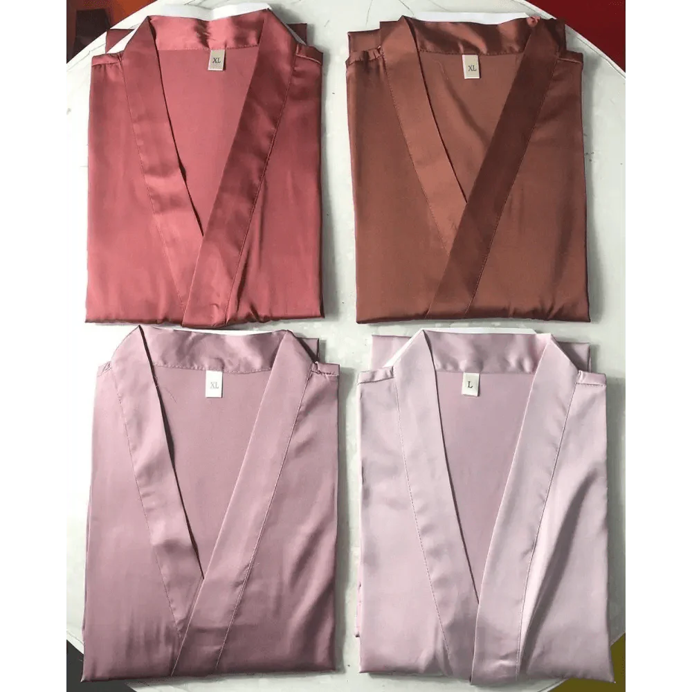 Ladies Fashion Red Soft Short Sleepwear For Women Trendy Women's Comfortable V Neck Bathrobe  Bridesmaid Bride Party Robes