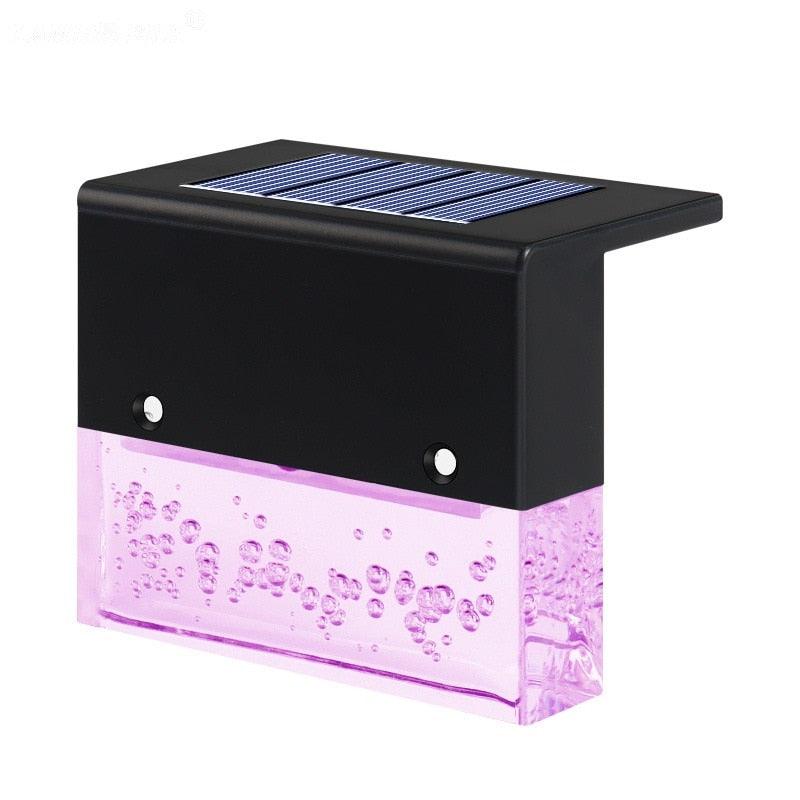 LED Solar Fence Light Outdoor Courtyard Home Garden Decoration Light RGB Waterproof Plywood Lights Decorative Table Lamp Cute Study Lamps for Bedroom Décor