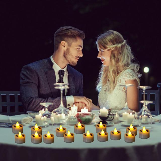 LED Solar Lamp Solar Electronic Candle Light LED Tea Lights Candles Battery Powered Fake Candles for Wedding Party Holidays Home Decoration Outdoor Electronic Flameless Candle Light For Outdoor Christmas Halloween