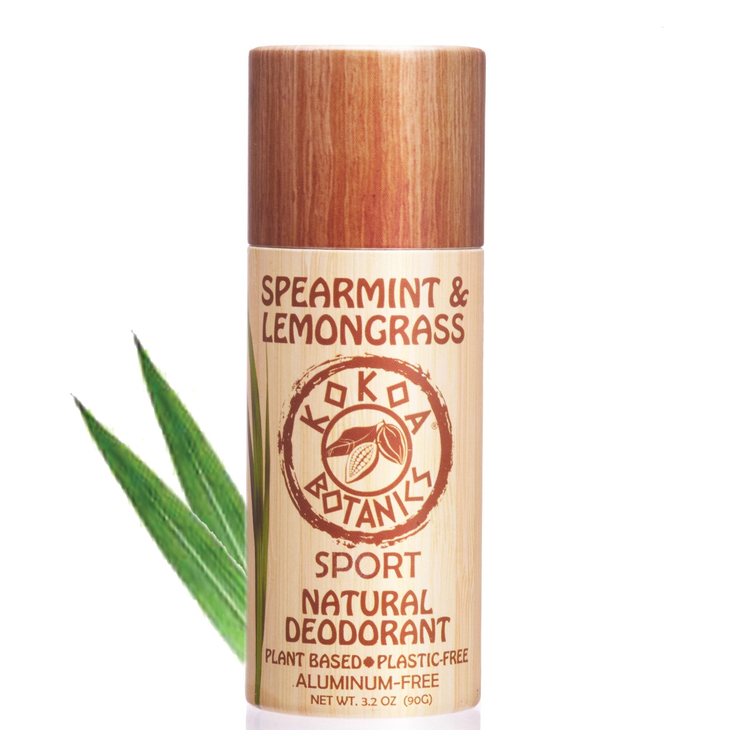 Lemongrass and Spearmint - Natural Deodorant - Sport - Aluminum-Free - Plastic-Free 3.2 oz