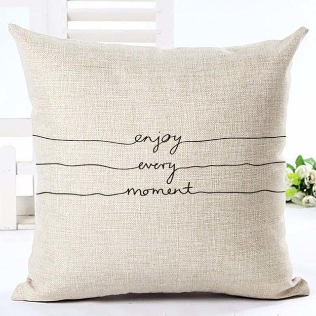 Letter Love Home Cushion Covers Cotton Linen Black White Pillow Cover I Love You Forever and Always Throw Pillow Case Love Letter Pillow Cushion Covers Fashion Home Decor Cover Sofa Bed Nordic Decorative Pillow Case 45x45CM