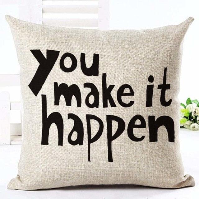 Letter Love Home Cushion Covers Cotton Linen Black White Pillow Cover I Love You Forever and Always Throw Pillow Case Love Letter Pillow Cushion Covers Fashion Home Decor Cover Sofa Bed Nordic Decorative Pillow Case 45x45CM