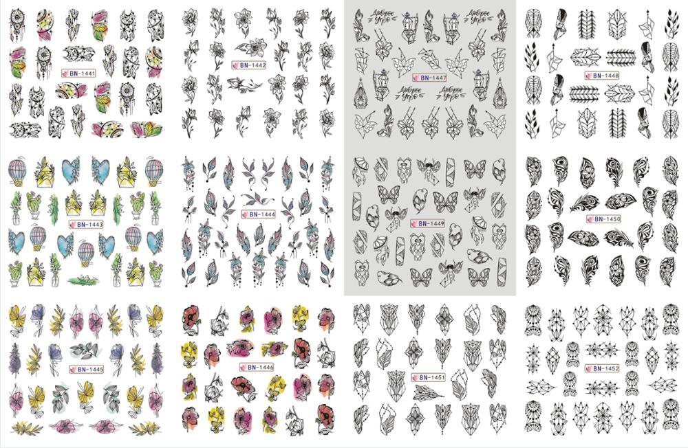 Letter Nail Water Decals With Inscriptions Sexy Girl  Black White Tattoo Slider English Alphabet Nail Decals Adhesive Letter 3D Nail Art Stickers for Women Girls Nail Decoration Manicure for Women Decorations Birthday Party Favor Gift