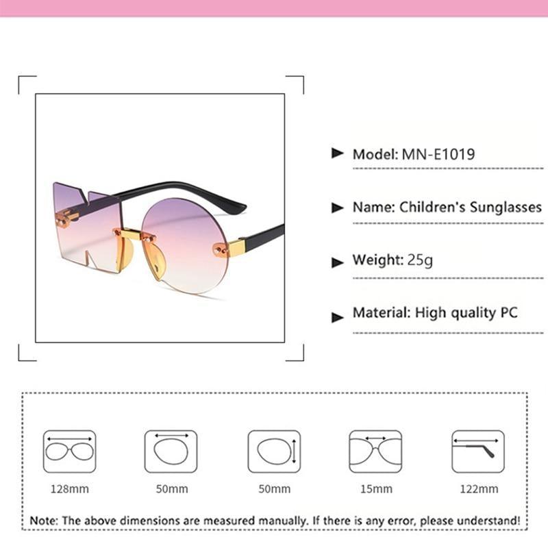 Letter NO Party Rimless Irregular Design Sunglasses For Men/Women Fashionable NO Sunglasses for Kids Oversize & Irregular Design Frameless Polygon Glasses For Children