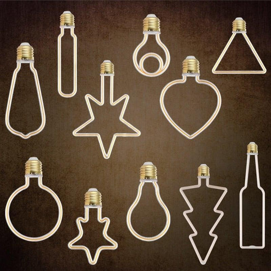 Light Bulb Retro Vintage Edison Ampoule Bulbs Vintage Lamp Retro Light Fireworks Bulb Lamp for Home Party Balcony Garden Christmas Halloween Decoration