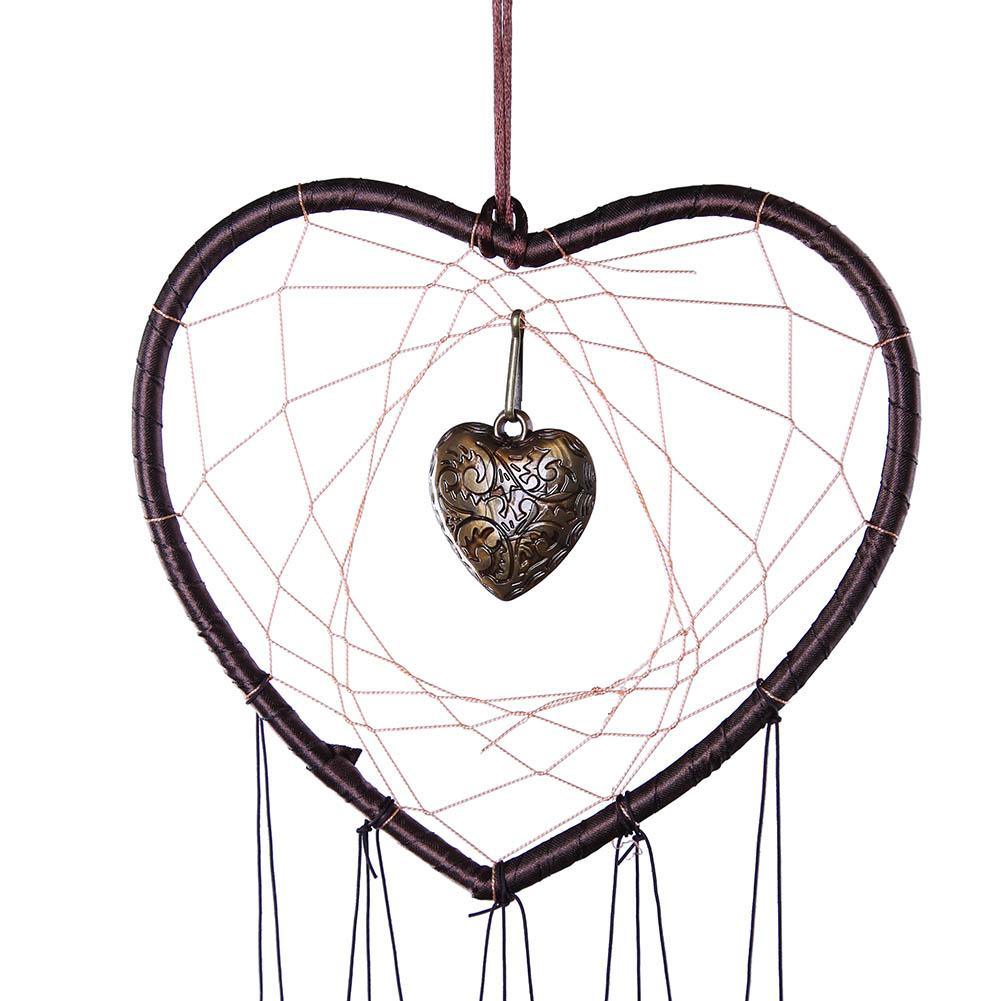 Love Shape Wind Chimes Metal Tube Bell Wind-chimes Decor Hanging Ornaments Dream-catcher Home Garden Decor Hanging Ornaments Craft Gifts For Mom Birthday Celebration