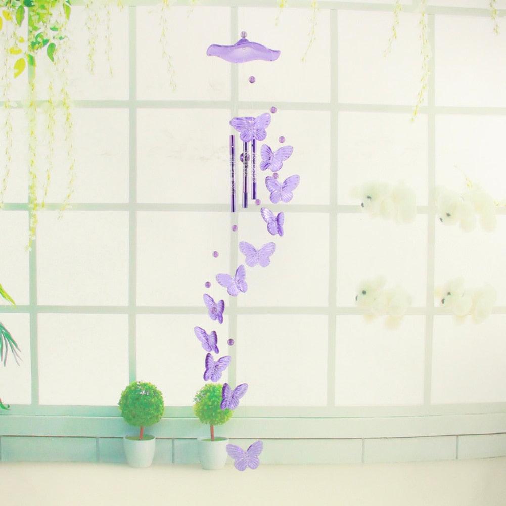 Lucky Butterfly Hanging Wind Chime Bell Garden Decoration Ornament Gift Home Decoration Fashion  High-end Gift Butterfly Gift Grandmother Gift Mother Gift Birthday Gift Festival Gift Witness Friendship Outdoor Wind Chime Garden Decor