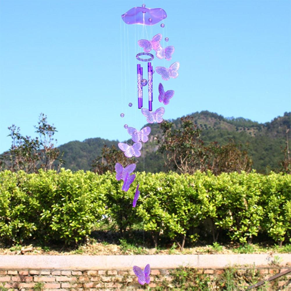 Lucky Butterfly Hanging Wind Chime Bell Garden Decoration Ornament Gift Home Decoration Fashion  High-end Gift Butterfly Gift Grandmother Gift Mother Gift Birthday Gift Festival Gift Witness Friendship Outdoor Wind Chime Garden Decor