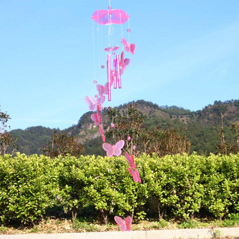 Lucky Butterfly Hanging Wind Chime Bell Garden Decoration Ornament Gift Home Decoration Fashion  High-end Gift Butterfly Gift Grandmother Gift Mother Gift Birthday Gift Festival Gift Witness Friendship Outdoor Wind Chime Garden Decor