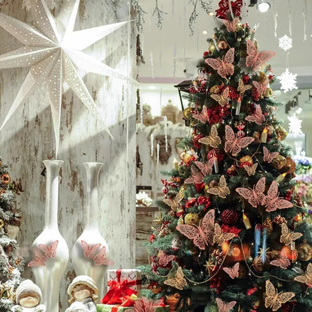 Luxury 3D Wall Stunning 12Pcs 4D Hollow Butterfly Wall Sticker Home Decoration Wall Stickers wedding Party Wedding Decors Butterfly Kids Room Decors