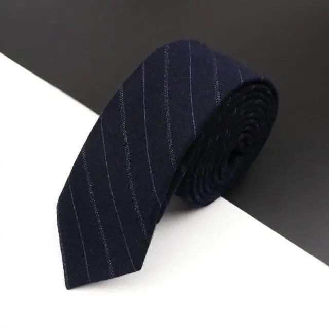 Luxury High Quality Black Grey Skinny Wool Tie For Men Business Meeting Necktie Fashionable Design Excellent Men Gift