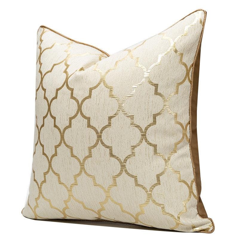 Luxury Sofa Cushion Nordic Decorative Pillows Case Satin Champagne Simple Decorative Silk Throw Pillow Covers Slip Cooling Satin Square Pillowcases For Living Home