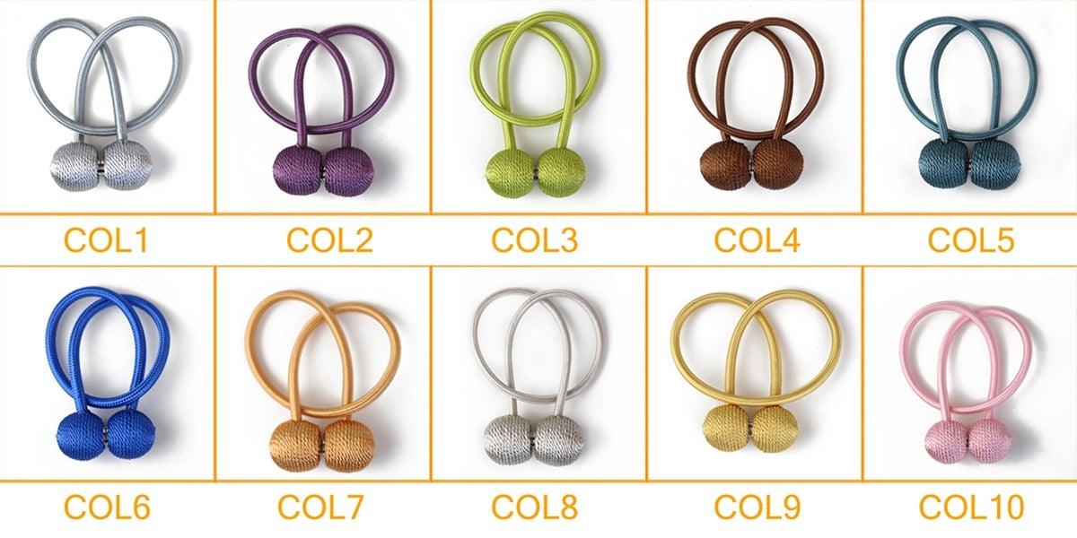 Magnetic Curtain Tieback High Quality Holder Hook Buckle Clip Curtain Tieback Polyester Decorative Home Accessories European Style Decorative Curtain Drape Tie With Strong Magnetic For Home And Office Decoration 49cm