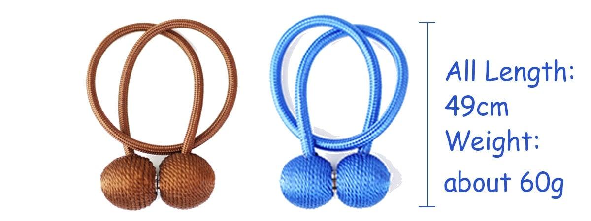 Magnetic Curtain Tieback High Quality Holder Hook Buckle Clip Curtain Tieback Polyester Decorative Home Accessories European Style Decorative Curtain Drape Tie With Strong Magnetic For Home And Office Decoration 49cm