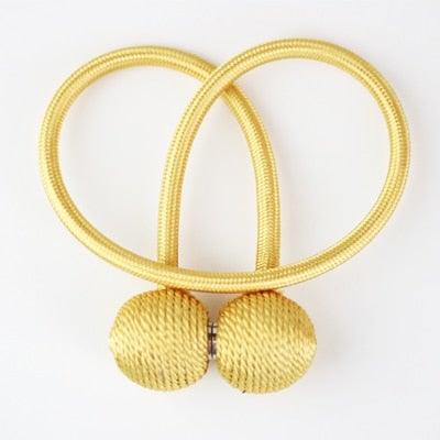 Magnetic Curtain Tieback High Quality Holder Hook Buckle Clip Curtain Tieback Polyester Decorative Home Accessories European Style Decorative Curtain Drape Tie With Strong Magnetic For Home And Office Decoration 49cm