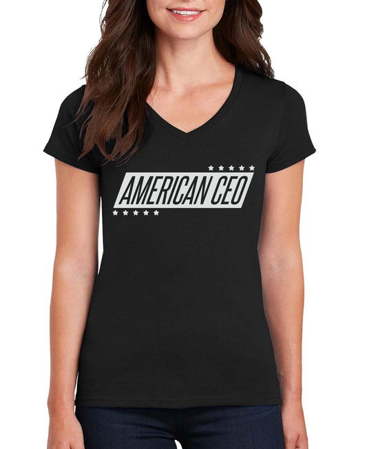 10 Stars American CEO Women’s V-Neck T-Shirt