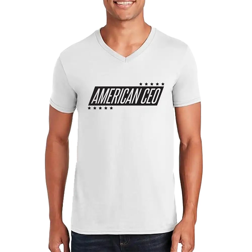 10 Stars American CEO Men’s Unisex V-Neck T-shirt