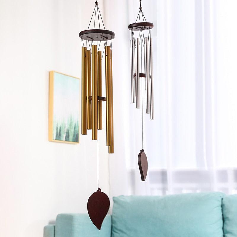 Memorial Wind Chimes for Outside Deep Tone Antique Outdoor Sympathy Wind-Chime Resonant 6 Tubes Wind Chime Bells Wind Hanging Living  Elegant Chime Home Decor Gift Car Outdoor Yard Garden Metal Wind Music
