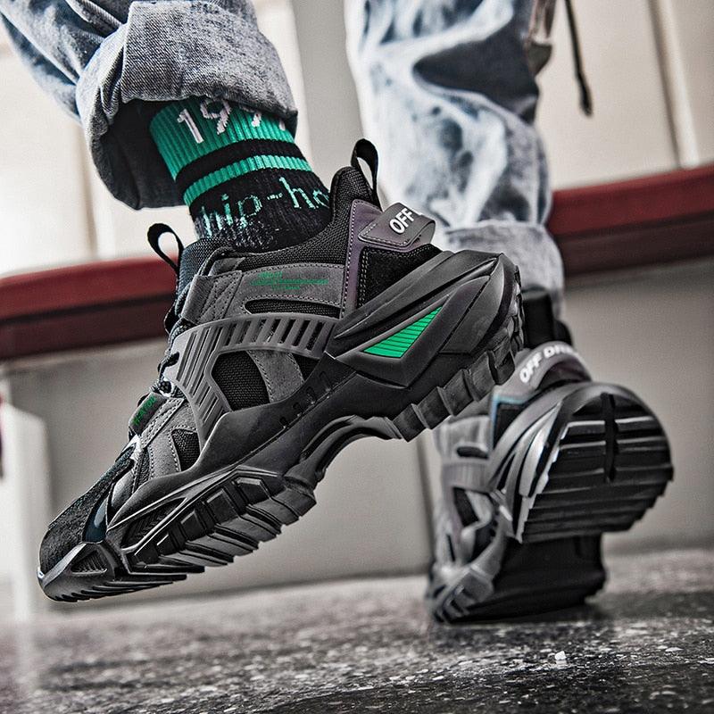 Mens Strong Casual Fashion Chunky Sneakers Height Increasing Spring Thick Sole Footwear Fashion High Quality Sneakers Slip on Walking Shoes High Top Casual Shoes For Men