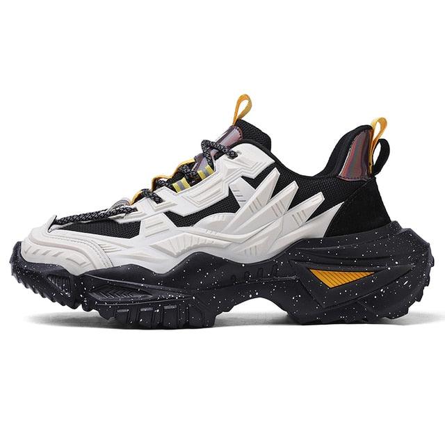 Mens Strong Casual Fashion Chunky Sneakers Height Increasing Spring Thick Sole Footwear Fashion High Quality Sneakers Slip on Walking Shoes High Top Casual Shoes For Men