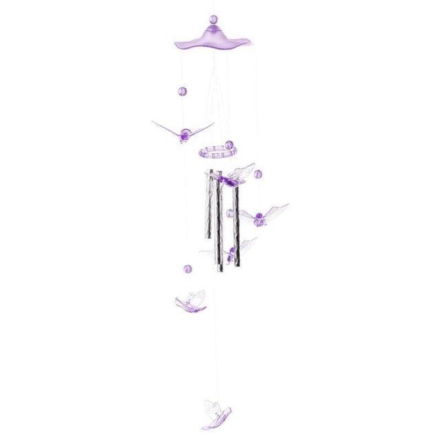 Metal Tubes Crystal Moon/Star/Butterfly/Flower Bell Butterfly Wind Chimes Outdoor Wind Chimes Garden Patio Decor Wind Chimes For Garden Outdoor Yard  Hanging Decor Ornament
