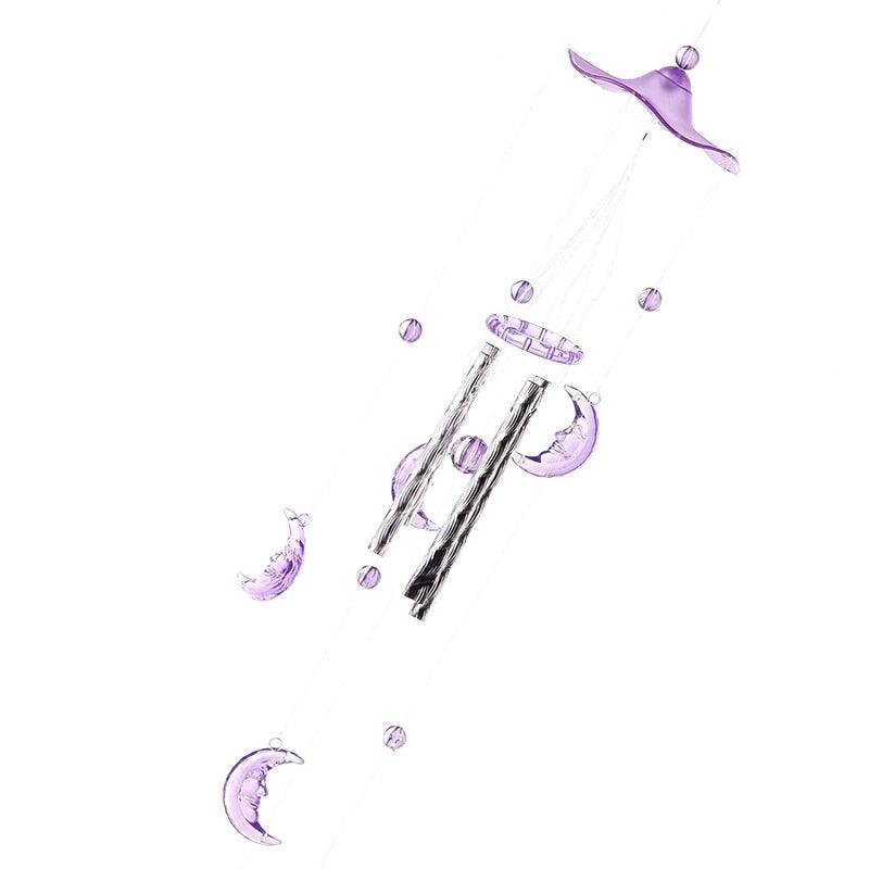 Metal Tubes Crystal Moon/Star/Butterfly/Flower Bell Butterfly Wind Chimes Outdoor Wind Chimes Garden Patio Decor Wind Chimes For Garden Outdoor Yard  Hanging Decor Ornament