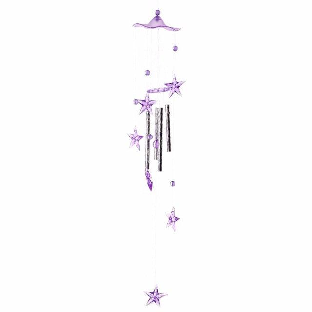 Metal Tubes Crystal Moon/Star/Butterfly/Flower Bell Butterfly Wind Chimes Outdoor Wind Chimes Garden Patio Decor Wind Chimes For Garden Outdoor Yard  Hanging Decor Ornament