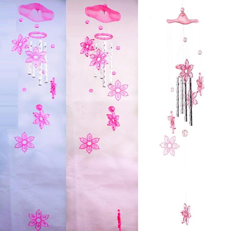 Metal Tubes Crystal Moon/Star/Butterfly/Flower Bell Butterfly Wind Chimes Outdoor Wind Chimes Garden Patio Decor Wind Chimes For Garden Outdoor Yard  Hanging Decor Ornament