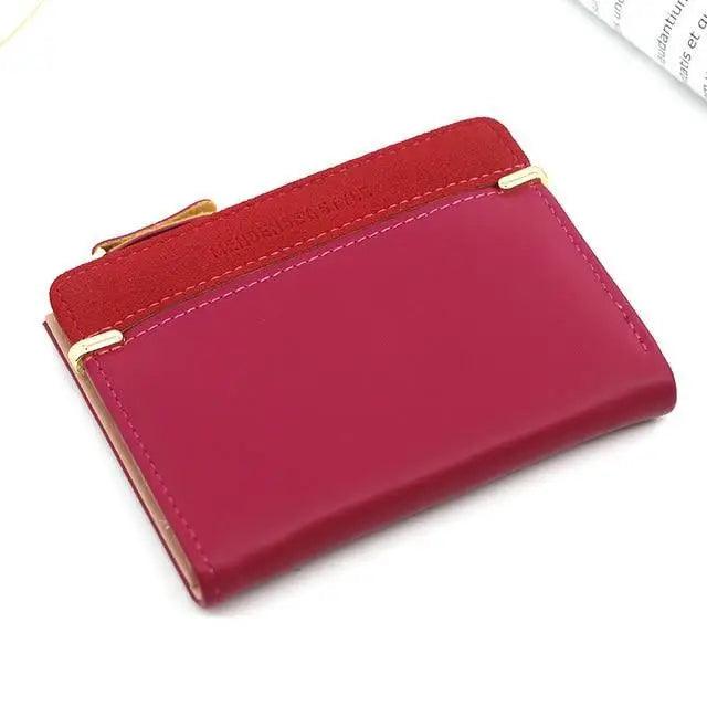 Mini PU Leather Women Elegant  Purse Wallet Simple Design Lightweight Portable Small Female Wallet