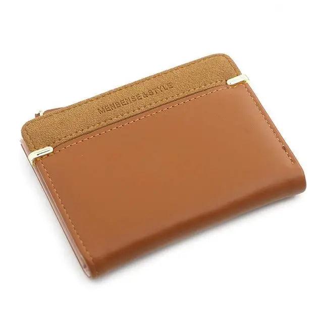 Mini PU Leather Women Elegant  Purse Wallet Simple Design Lightweight Portable Small Female Wallet