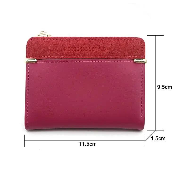 Mini PU Leather Women Elegant  Purse Wallet Simple Design Lightweight Portable Small Female Wallet