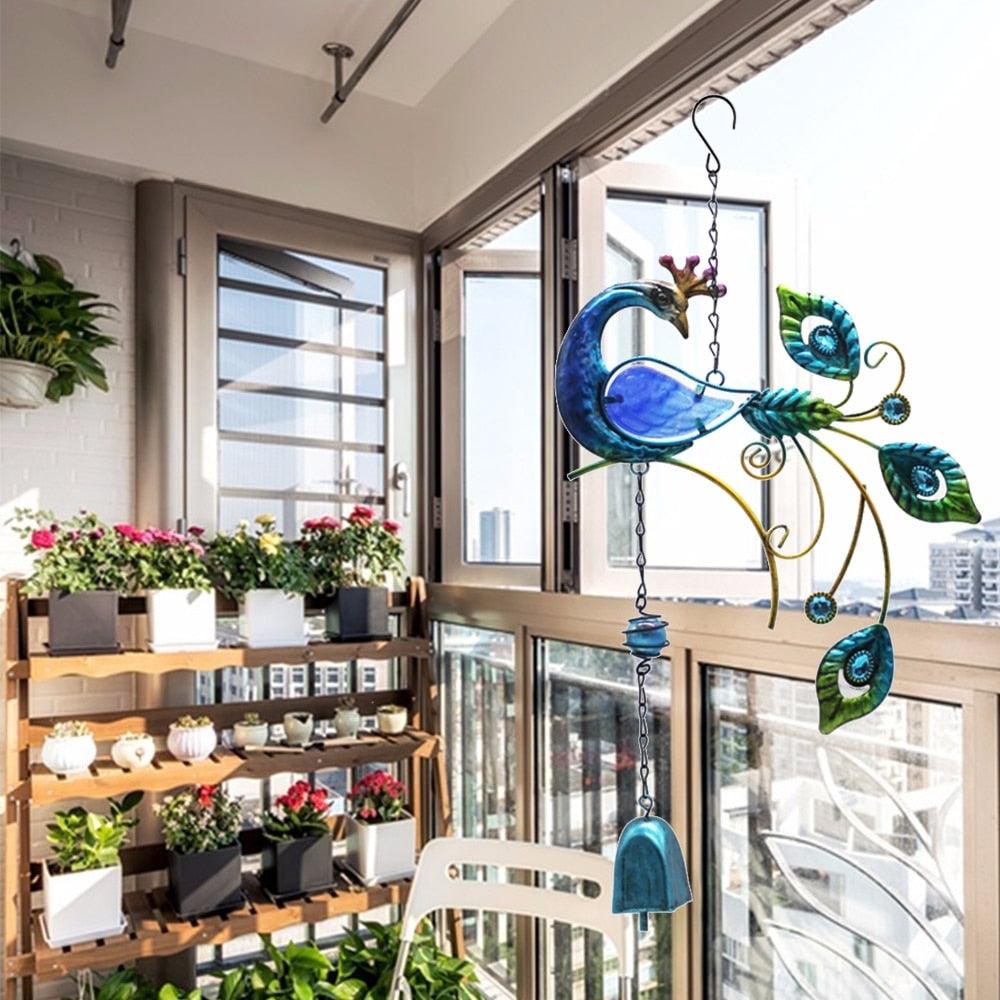 Mobile Hanging Wind Chimes Yard Garden Beauty Peacock Design Large Hanging Home Decor Pendant Outdoor Ornament For Home Garden Decoration Room Decor
